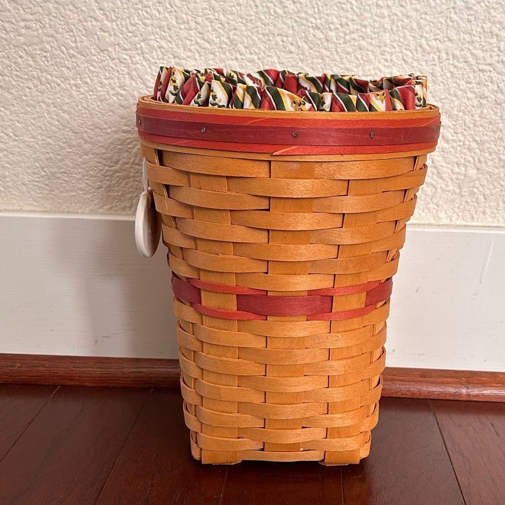 Vintage 1998 Longaberger May Series Snapdragon Basket & Tie-On Ceramic Label - Picture 5 of 9